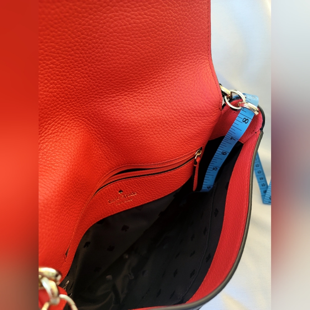 Kate Spade Navy Blue Pebbled Leather Purse Tropical Toss - Picture 6 of 9